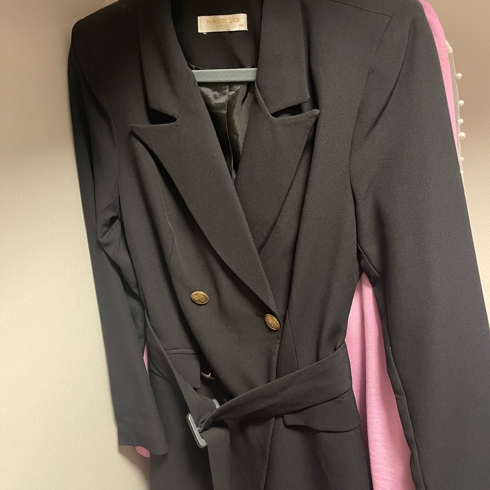 NAK Black Double-Breasted Women's Coat
